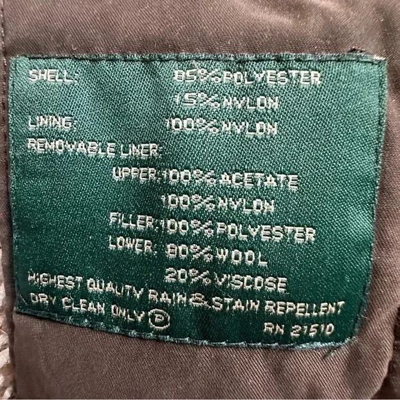 Lauren Ralph Lauren Brown Women’s Water Repellent 
Coat Jacket Size L - Picture 9 of 13